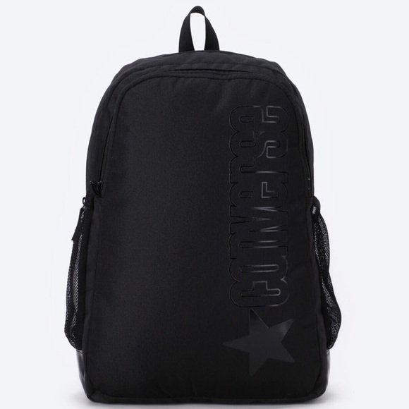 Converse Black Speed 2 Unisex Black Polyester Backpack One Size | NEW/NWT!!🖤✔️ - Picture 10 of 16